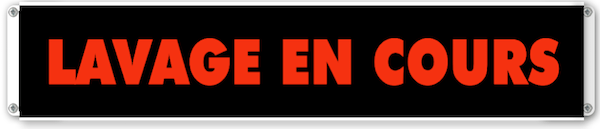 afficheur lumineux de signalisation LAVAGE EN COURS