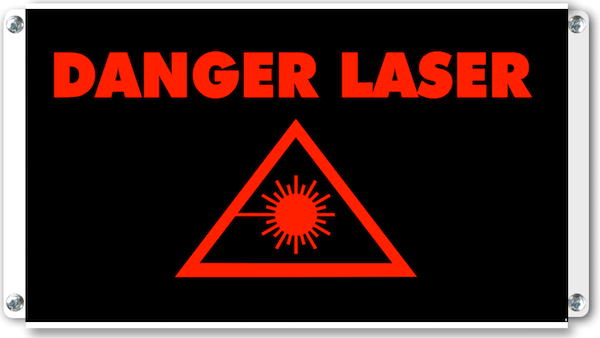 afficheur lumineux de signalisation danger laser pictogramme lumineux