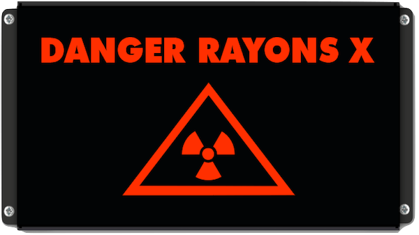 Afficheur Lumineux Danger rayon X avec pictogramme radiation