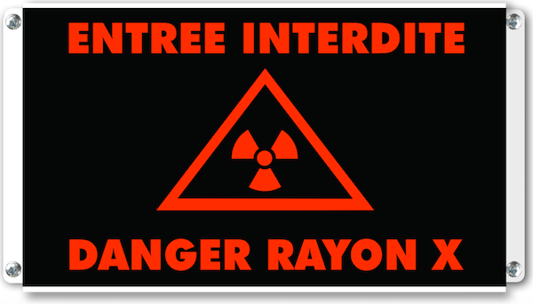afficheur lumineux de signalisationentrée danger interdite rayon x pictogramme lumineux