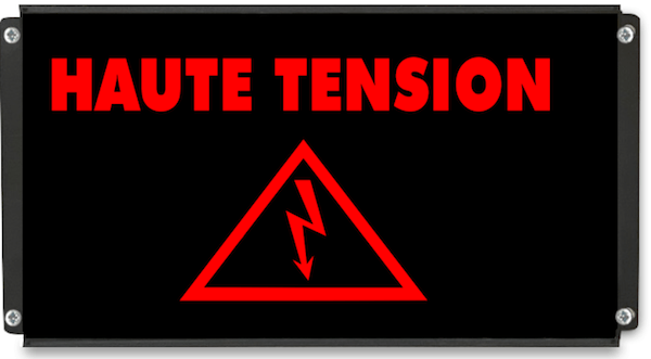 Afficheur lumineux HAUTE TENSION avec pictogramme Eclair