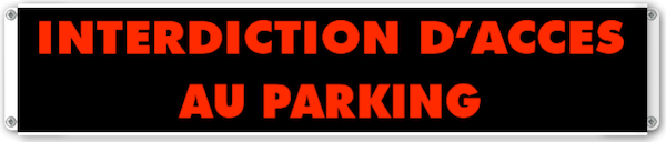 afficheur lumineux de signalisation interdiction d'acces au parking