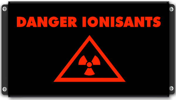 Afficheur Lumineux Danger ionisants avec pictogramme radiation