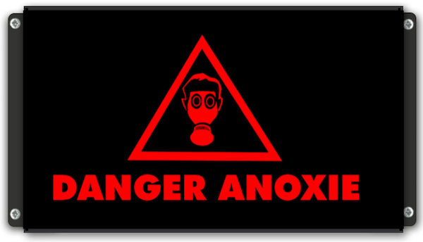 Afficheur Lumineux Danger Anoxie avec pictogramme masque a gaz 
