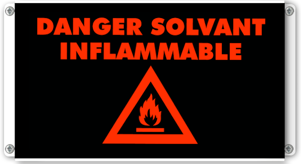 afficheur lumineux de signalisation danger solvant inflammable