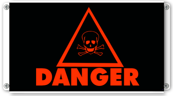 afficheur lumineux de signalisation Danger avec pictogramme danger de mort