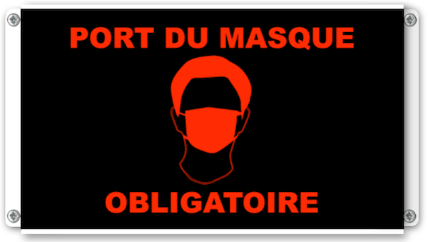 afficheur lumineux de signalisation port du masque obligatoire