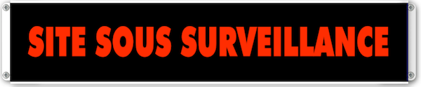 afficheur lumineux de signalisation SITE SOUS SURVEILLANCE