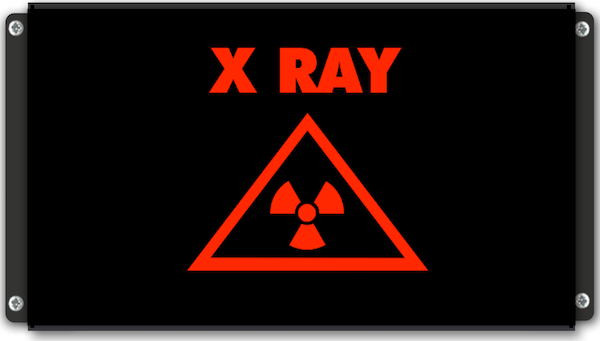 Afficheur lumineux X RAY avec pictogramme Radiation