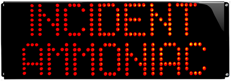 Afficheur lumineux Incident Ammoniac