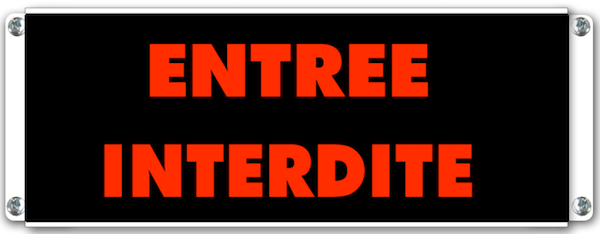 entree interdite lumineuse